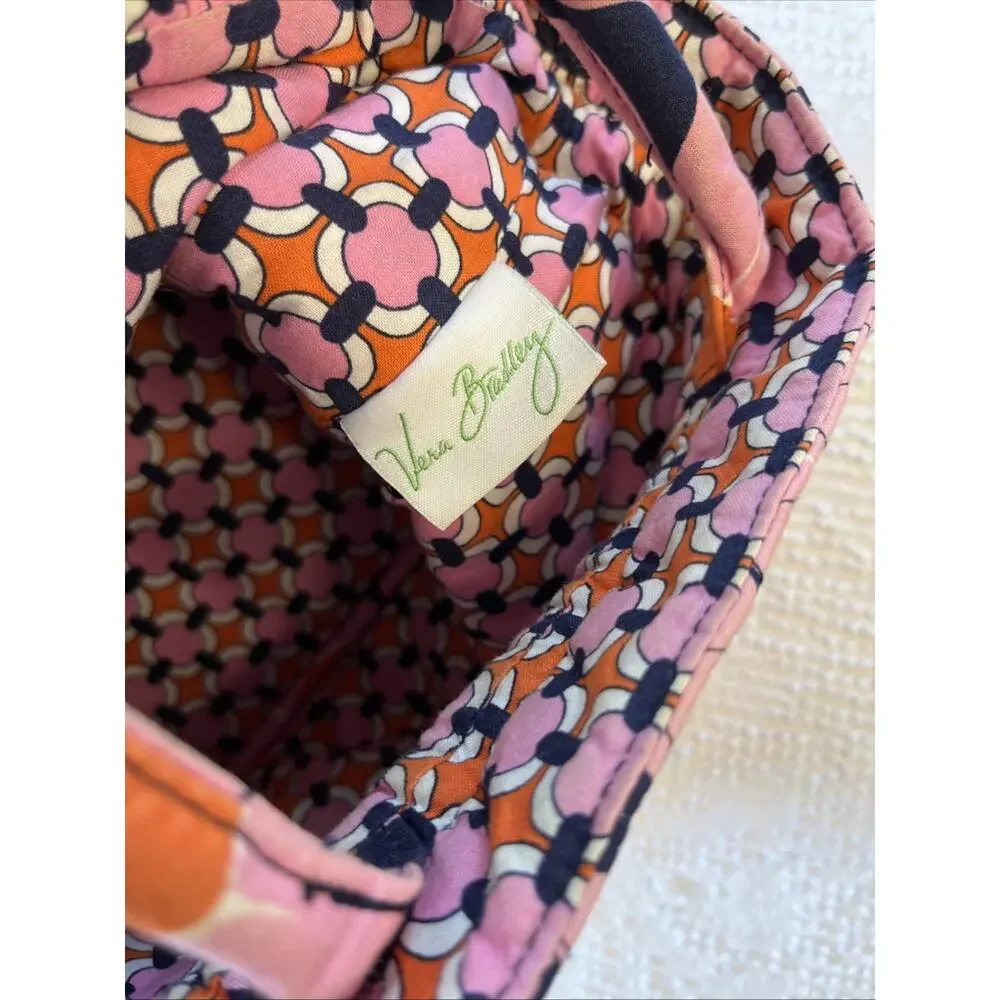 Vera Bradley Quilted Pink Floral Cinch Drawstring Handbag Bucket Bag Shoulder